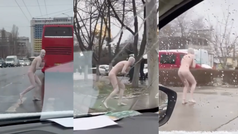 Unusual art manifestation on the streets of Chisinau