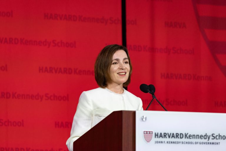 President Maia Sandu gave a speech at Harvard University