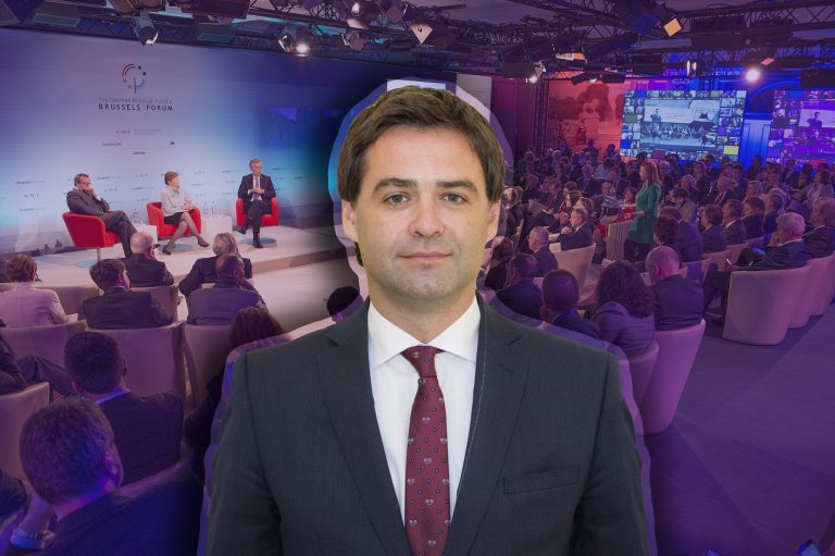 Nicu Popescu attends the Brussels forum of the German Marshall Foundation