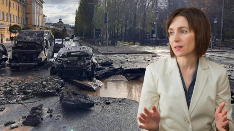 Maia Sandu “firmly condemns” the recent Russian attacks on Ukrainian cities