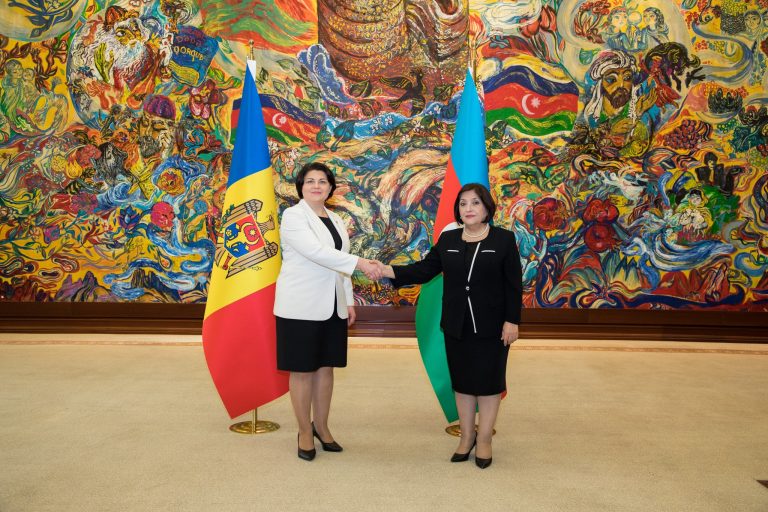 PHOTO Gavrilița at the meeting with the Azerbaijani speaker: I firmly believe that our visit will open a new chapter