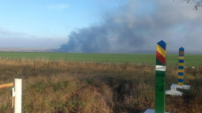 A Russian missile was shot down and fell at Naslavcea!