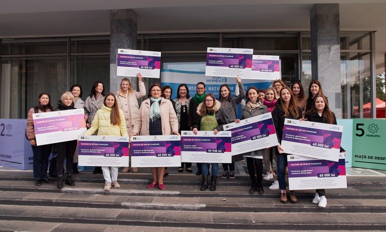 Ten women entrepreneurs from Moldova received a voucher of 60 thousand MDL