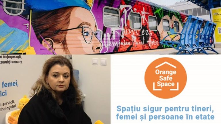 UNFPA established Safe Spaces, at the train station in Chisinau
