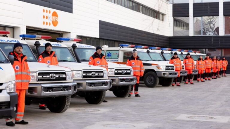 UNFPA and the US have delivered 20 new ambulances to emergency medical teams in Moldova
