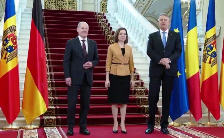 Trilateral Meeting in Bucharest: Sandu, Iohannis, and Scholz Discuss Support for Moldova