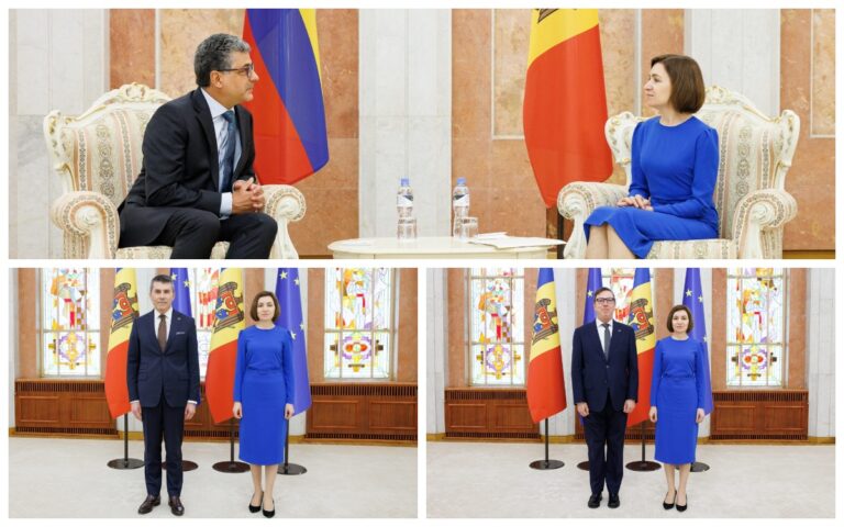 Three ambassadors presented the letters of accreditation to the head of state. Sandu promises them support
