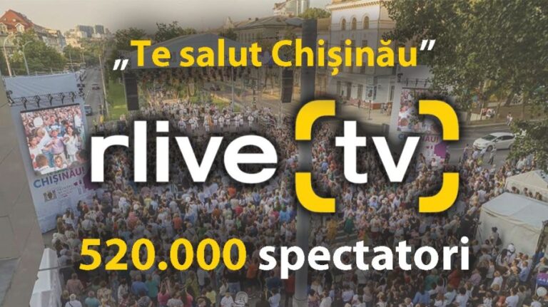 Massive Viewership: Over Half a Million Tune In to the ‘Te salut Chișinău’ Festival on RLIVE TV!