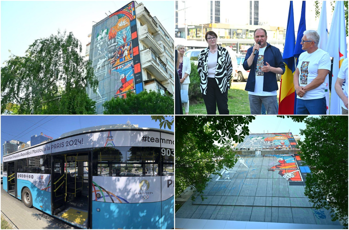 (VIDEO) A mural dedicated to Moldovans participating in the Paris Olympics was inaugurated in Chisinau