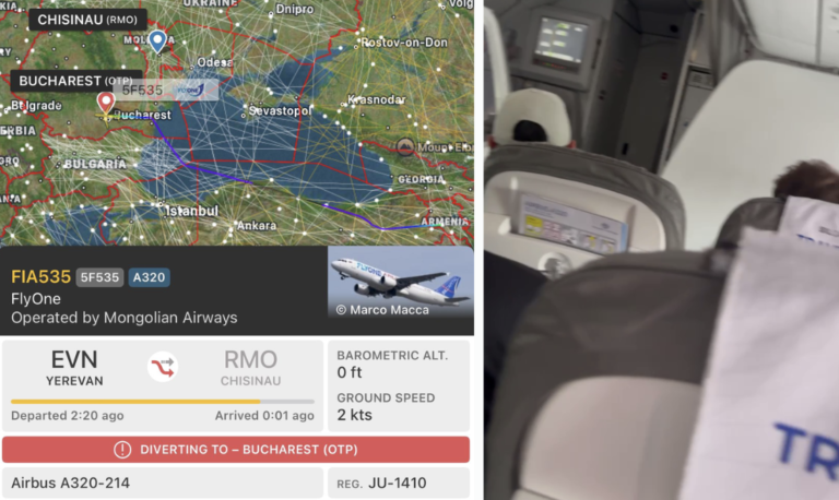 Passengers dissatisfied: FlyOne airplane not allowed to land at Chisinau airport