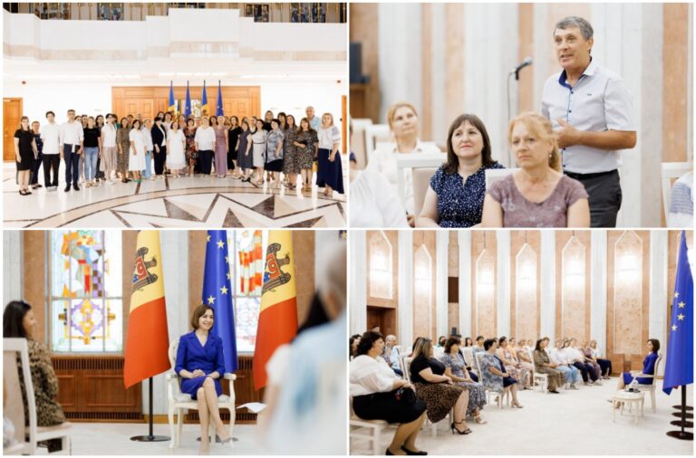 Moldovan President Maia Sandu met with teachers who will travel to Romania for courses in Romanian language, literature, and civilization