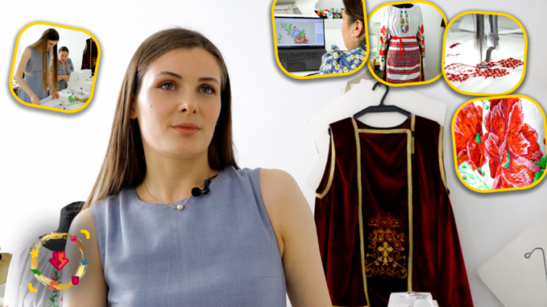 (VIDEO) She realized her dream. Elena Ciornaia has a folk costume sewing workshop in Drochia