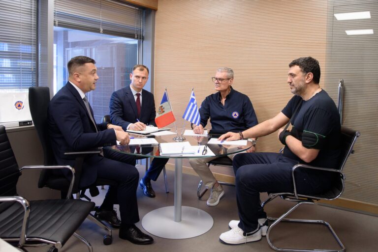 Minister of Internal Affairs Adrian Efros had a meeting with Greek Minister for Climate Crisis and Civil Protection Vassilis Kikilias