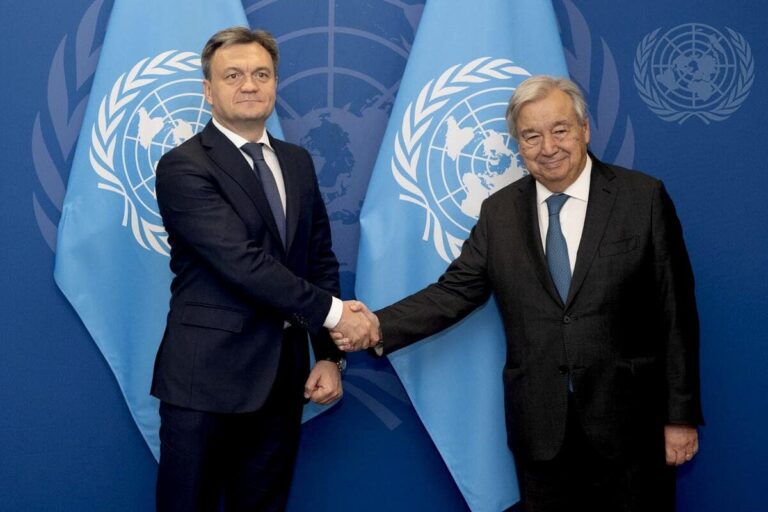 The Moldovan prime minister met with the UN secretary general. What did the officials discuss?