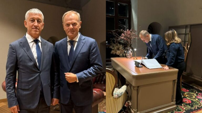 Yesterday, the Prime Minister of Poland in the Republic of Moldova dined at a local winery. What message did he write in the guestbook?