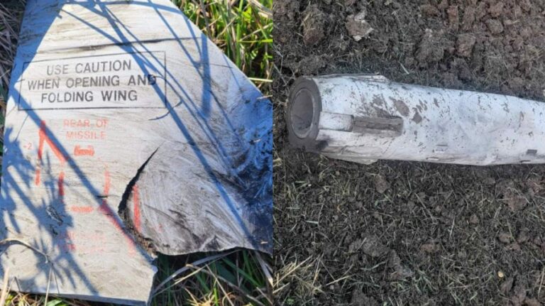 Pieces of a rocket that were supposed to shoot down Russian drones fell in Ocnita