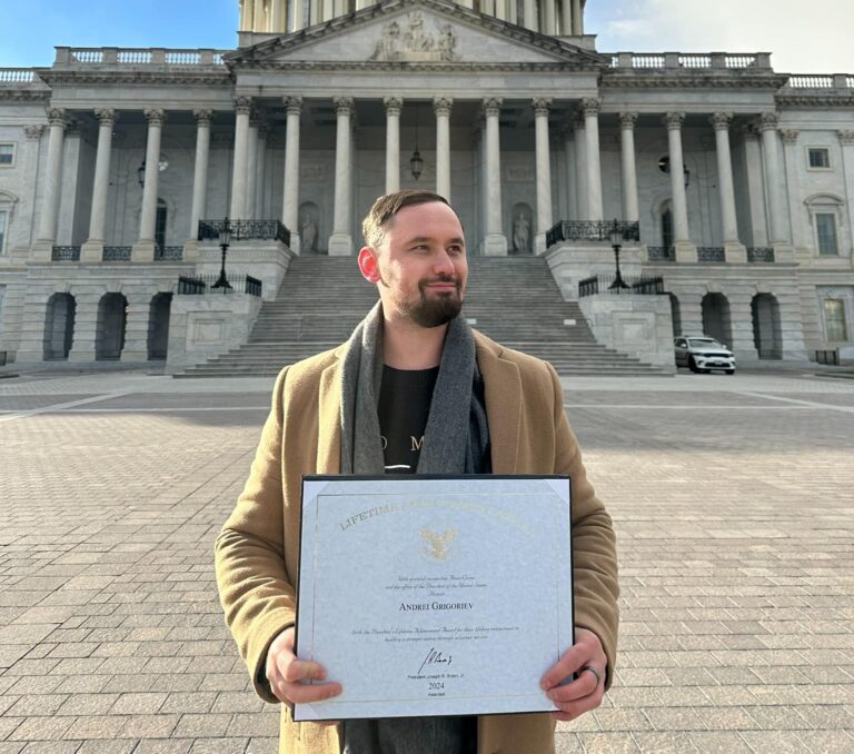 Moldovan Young Man Honored with Lifetime Achievement Award in Volunteerism by President Joe Biden