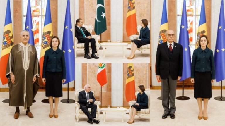(VIDEO) Maia Sandu received the credentials from four ambassadors. The diplomats who presented them