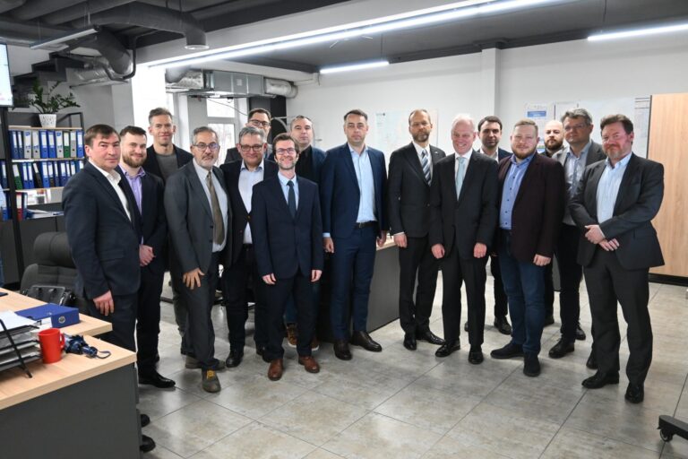 A delegation from Brussels visiting Energocom to review the process of gas and electricity procurement from the 30 million euro EU grant