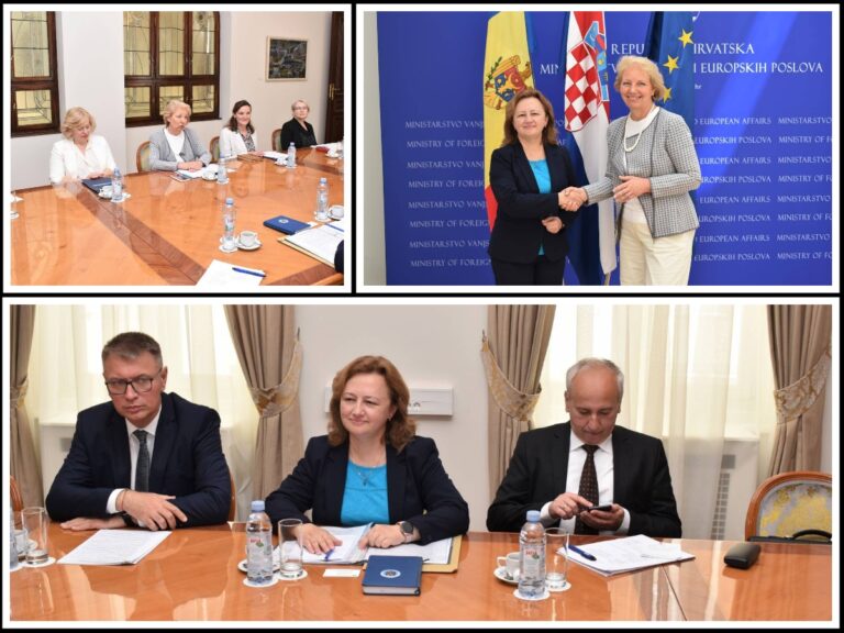 State Secretary Carolina Perebinos Led the MFA Delegation at Moldovan-Croatian Political Consultations in Zagreb