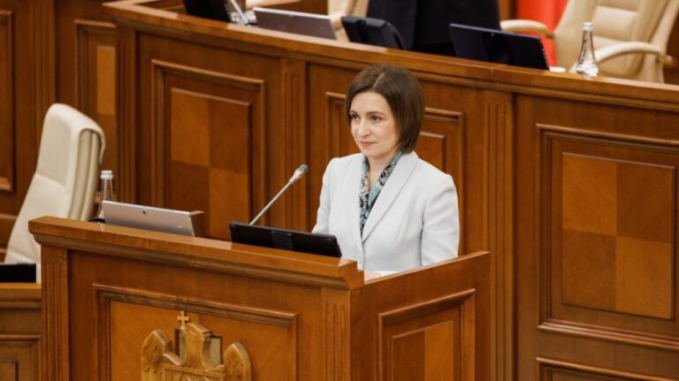 Maia Sandu Calls on Parliament to Support Moldova’s European Path