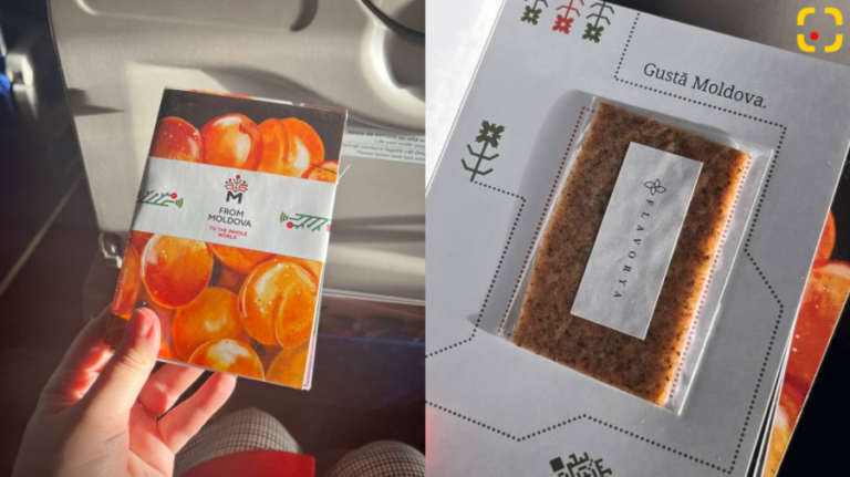 (PHOTO) Taste of Moldova! Passengers on some flights received edible brochures