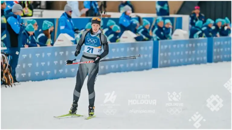 Moldova, close to the top 10 at the Winter Olympics. Alina Stremous ranked 14th in biathlon