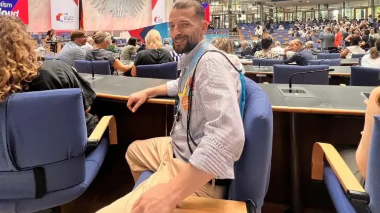 Realitatea reporter, Traian Stoianov, attended the Deutsche Welle Global Media Forum 2026