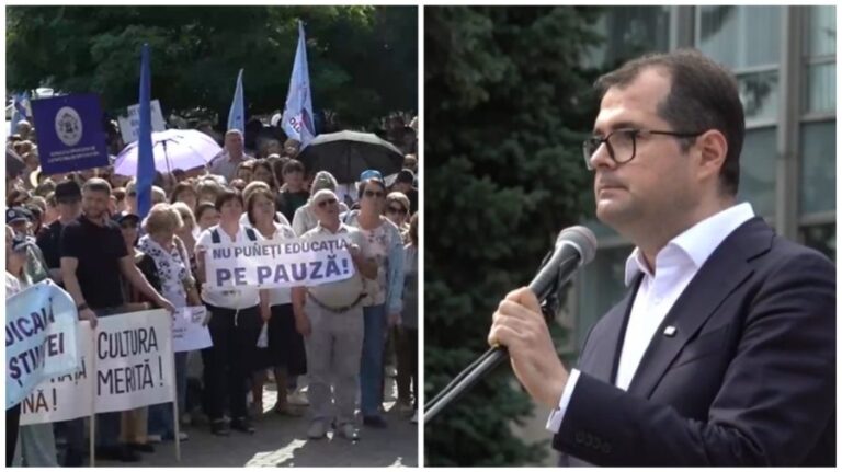 (VIDEO) The moment of truth at the teachers’ protest. Prime Minister Vasile Tofan: Things are looking bad on the budget front