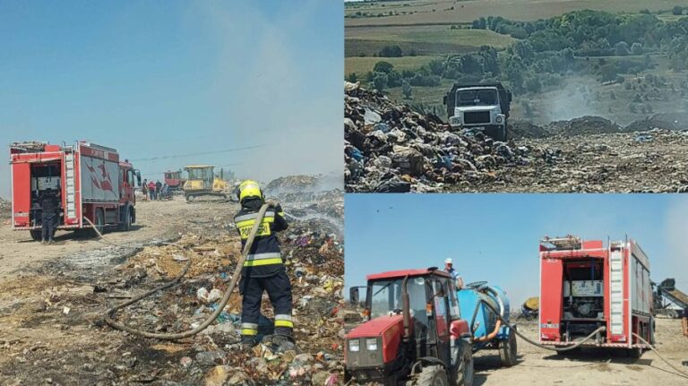 Firefighters Battle Orhei City Landfill Blaze for More Than 24 Hours