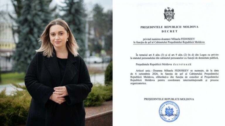 Mihaela Fedoseev Appointed Head of President Maia Sandu’s Cabinet